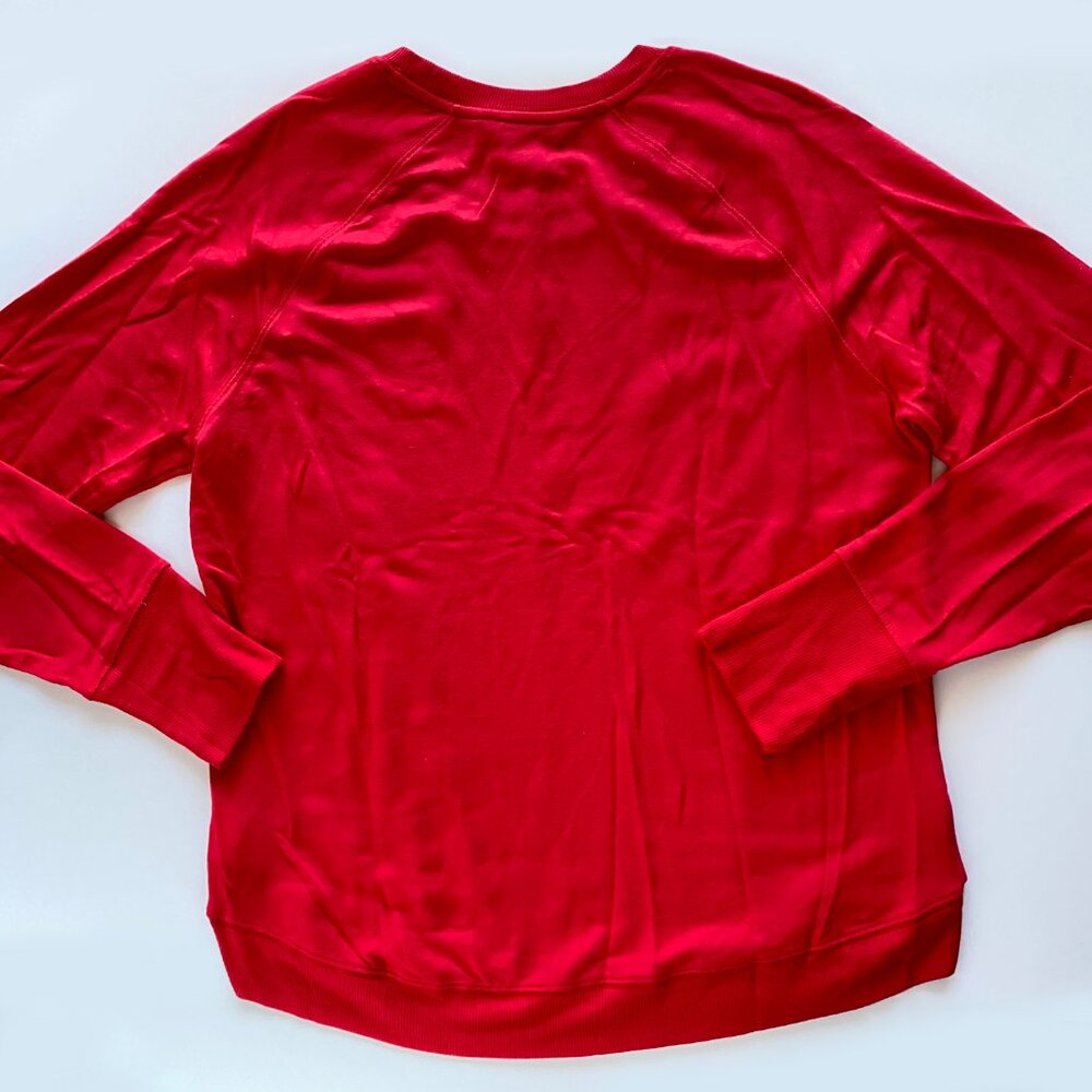 Athleta Beyond Soft Matador Red Long Sleeve Mindset Sweatshirt Top Size S View 5